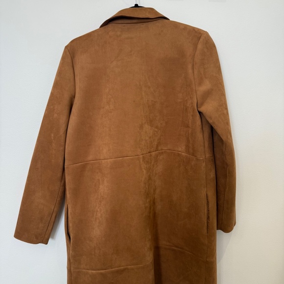 Zara suede longline coat - Picture 3 of 4